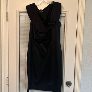 Black satin dress